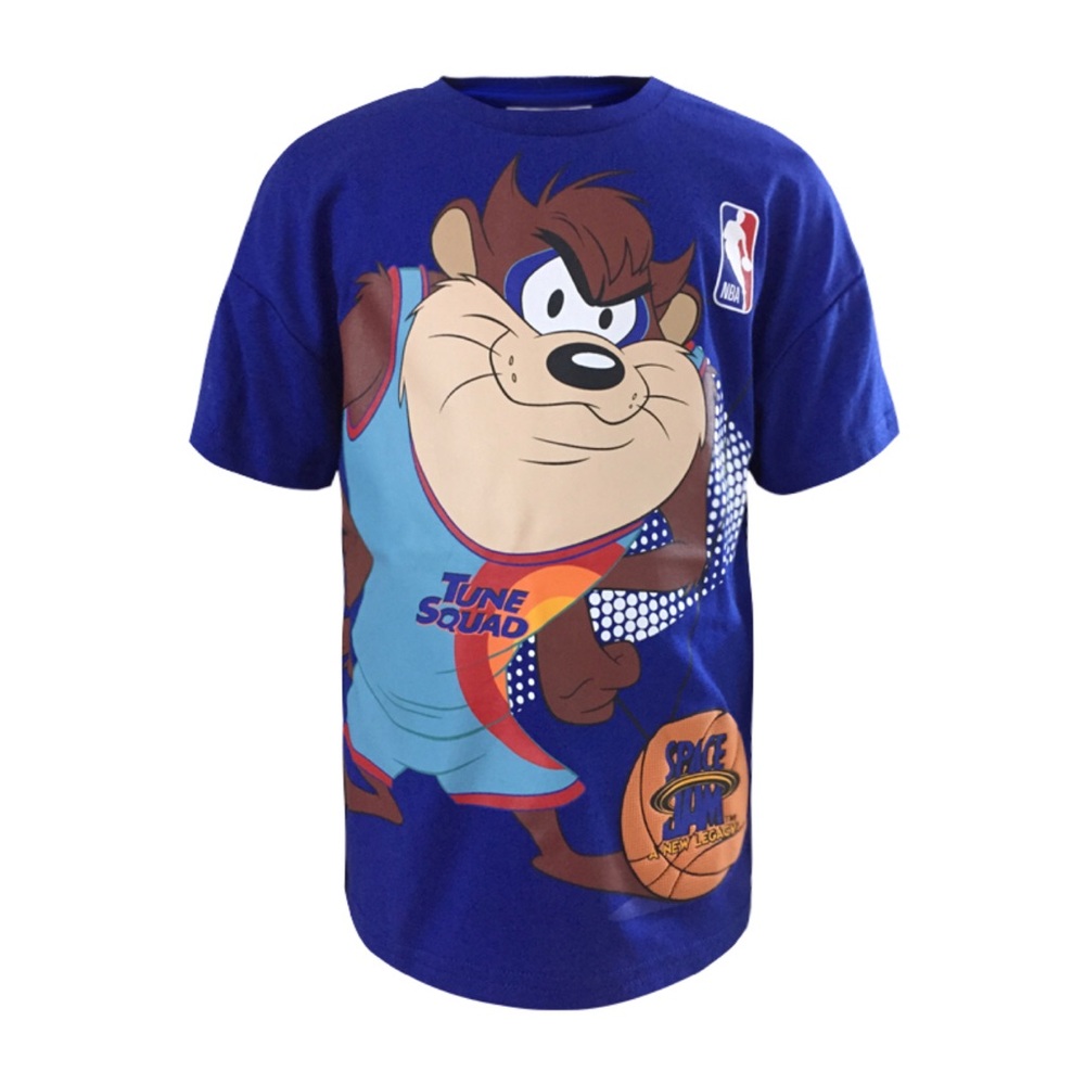 Taz Tune Squad Blue Short Sleeve Kids Tee